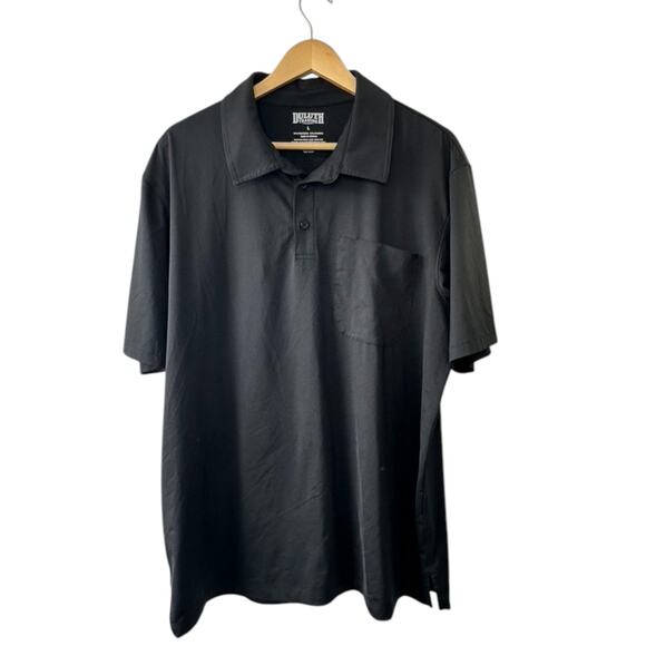 Duluth Trading Co. Black Short Sleeve Polo Shirt Mens Large Polyester Blend New - Picture 1 of 3